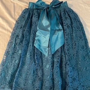 Pinup Couture Teal Lace Pin Up Skirt